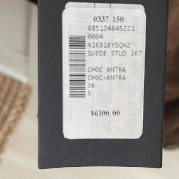 BNWT SAINT LAURENT STUDED SUEDE JACKET - Picture 4 of 8